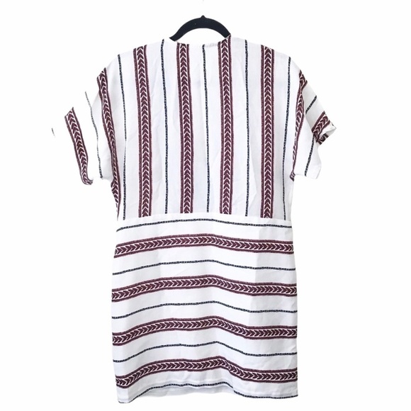 Forever 21 White Red Stripe Beach Cover Up Dress - Picture 2 of 5